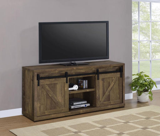 brockton-59-inch-3-shelf-sliding-doors-tv-console-rustic-oak