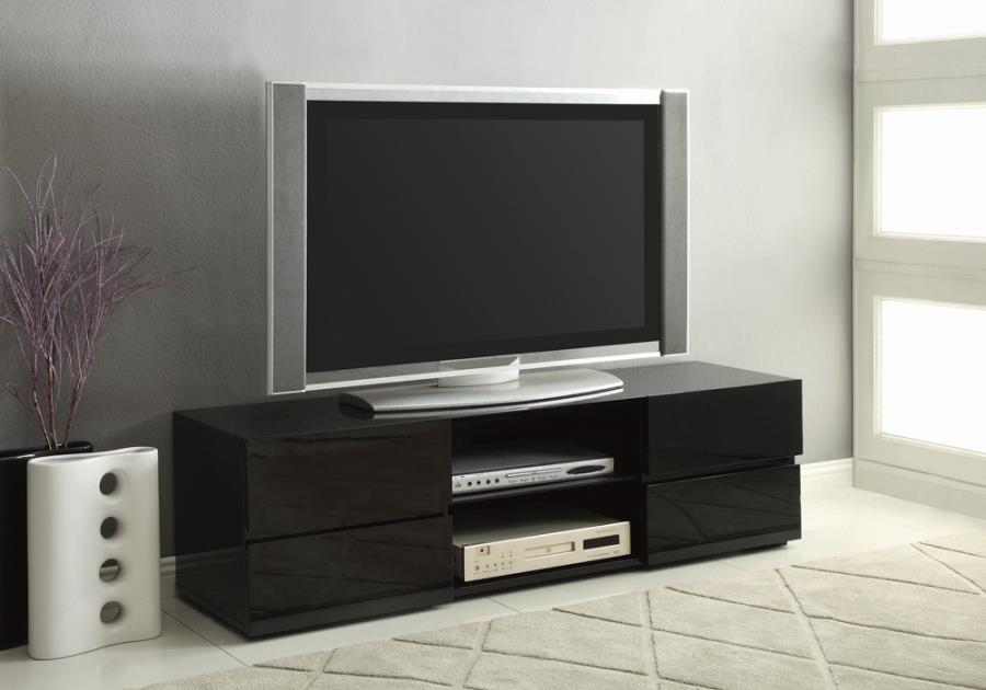 Anthony 4-drawer 55" TV Console GLOSSY BLACK