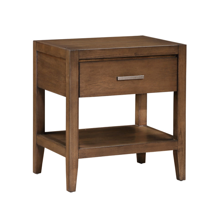 Evans Nightstand WIRE BRUSHED LITE BROWN