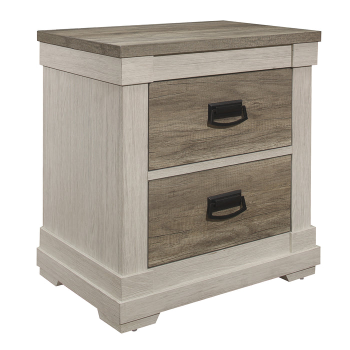 Arcadia Nightstand WHITE/WEATHERED GREY