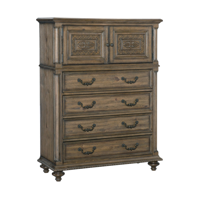 Rachelle Door Chest WEATHERED PECAN