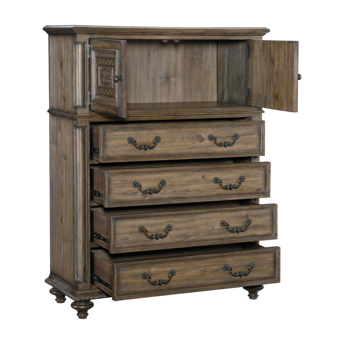 Rachelle Door Chest WEATHERED PECAN