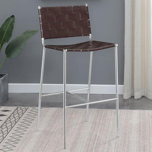 adelaide-upholstered-bar-stool-with-open-back-brown-and-chrome