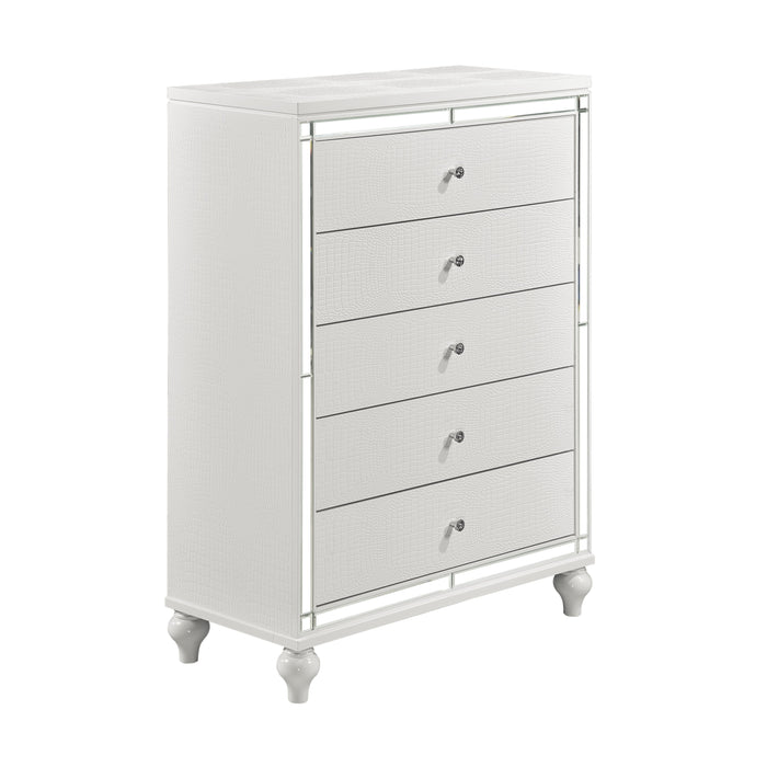 Alonza Chest METALLIC WHITE