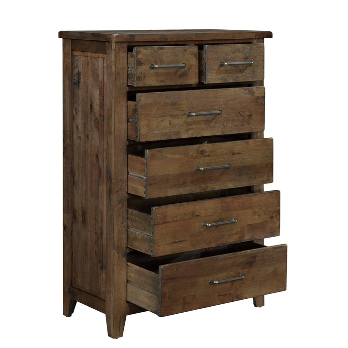 Jerrick Solid Wood Chest BURNISHED BROWN