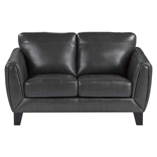 spivey-top-grain-leather-loveseat-dark-grey