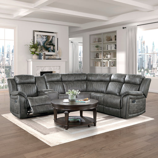 centeroak-3-piece-reclining-sectional-with-left-console-grey