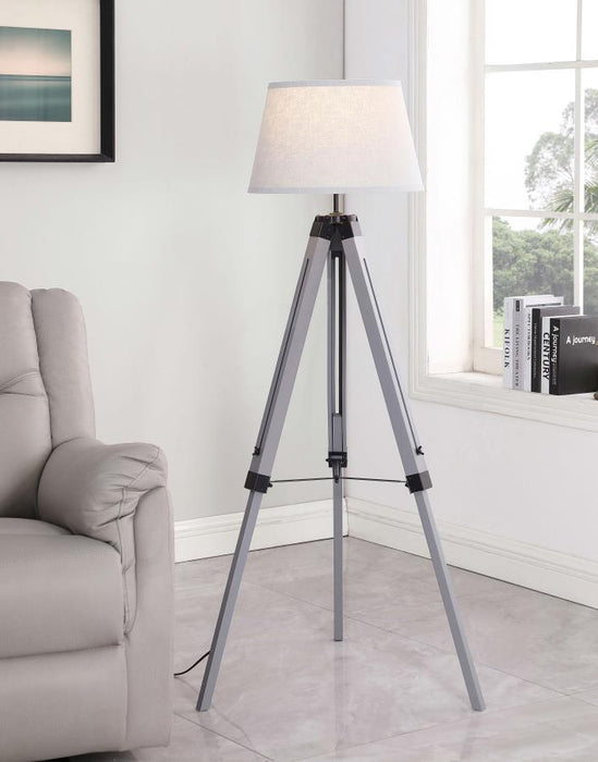 Floor Lamp Black Silver