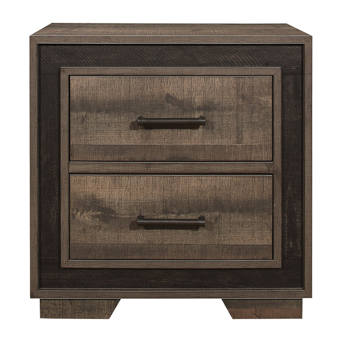 Ellendale Nightstand RUSTIC MAHOGANY/DARK EBONY