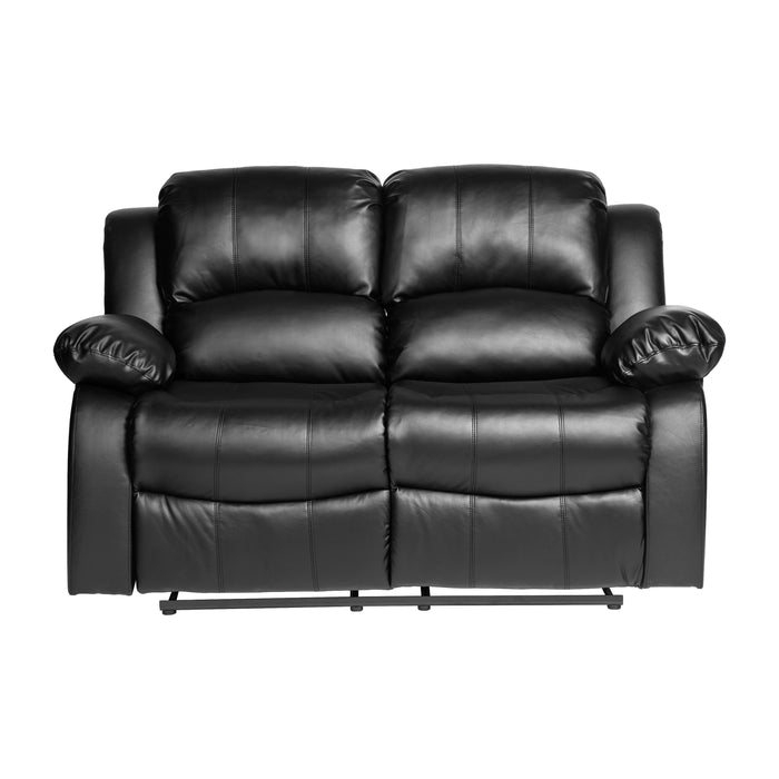 Cranley Recliner Loveseat BLACK VINYL