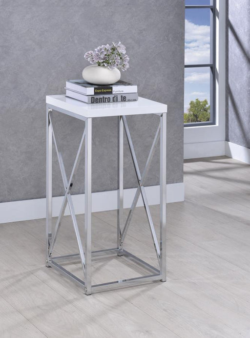 edmund-accent-table-with-x-cross-glossy-white-and-chrome