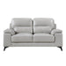 mischa-top-grain-leather-loveseat-silver