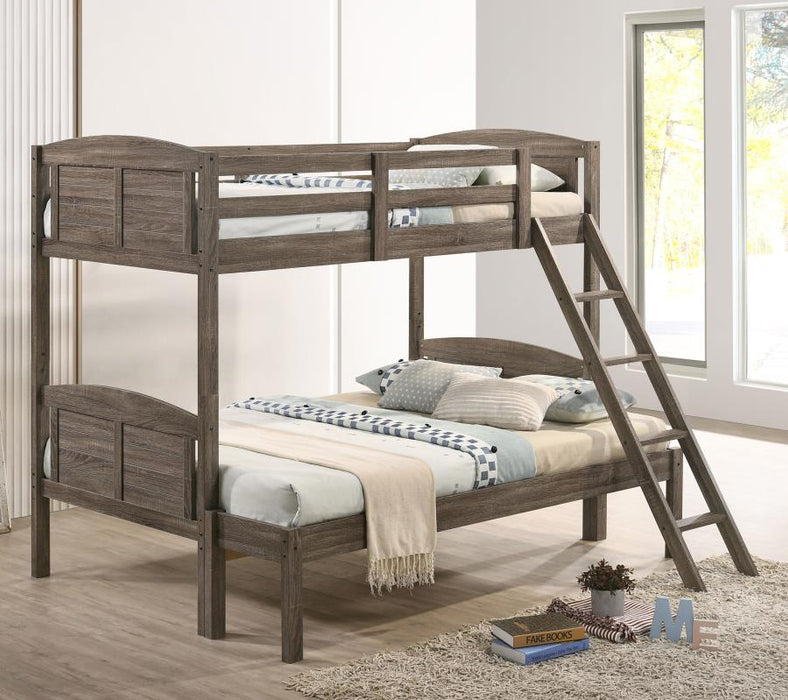 Flynn Twin Over Full Bunk Bed Weathered Brow