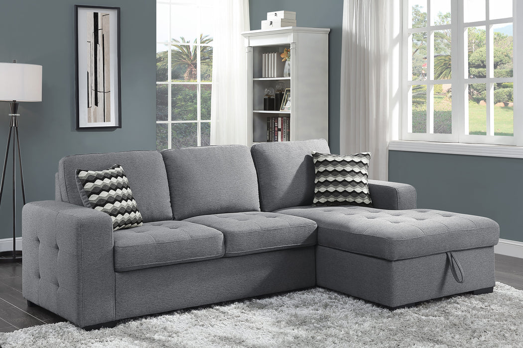 Soloman 2-Piece Sectional W/ Hidden Storage & Right Chaise Only