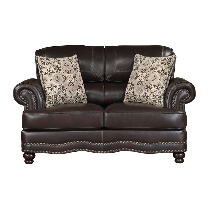 Milford Loveseat DARK BROWN VINYL