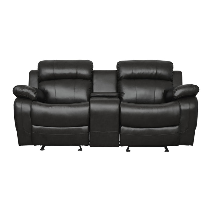 Marille Recliner Loveseat BLACK VINYL