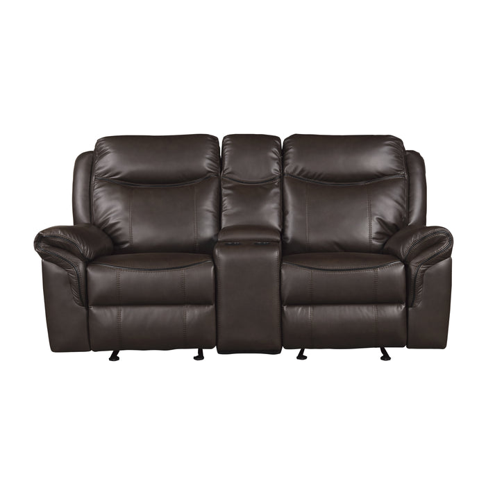 Aram Recliner Loveseat DARK BROWN