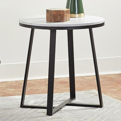 hugo-metal-base-round-end-table-white-and-matte-black