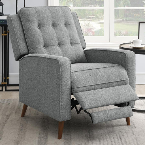 davidson-upholstered-tufted-push-back-recliner-grey