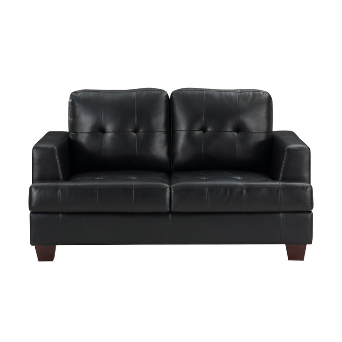 Hinsall Loveseat BLACK VINYL