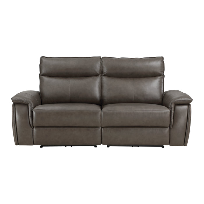 Maroni Top Grain Leather Power Sofa DARK BROWN