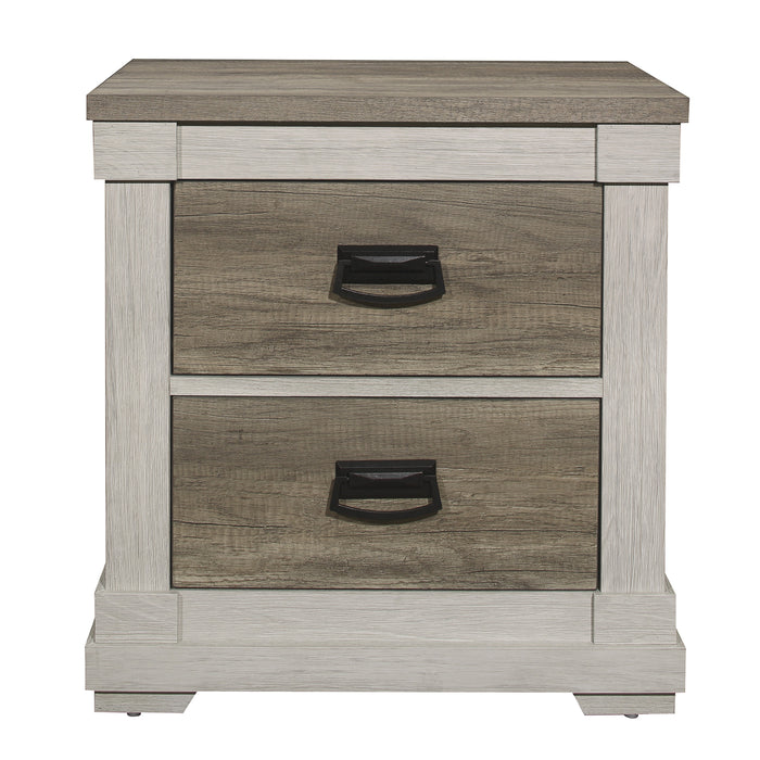 Arcadia Nightstand WHITE/WEATHERED GREY