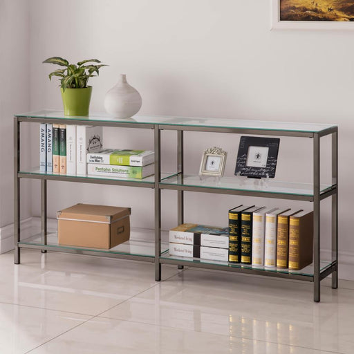 kate-2-tier-bookcase-black-nickel