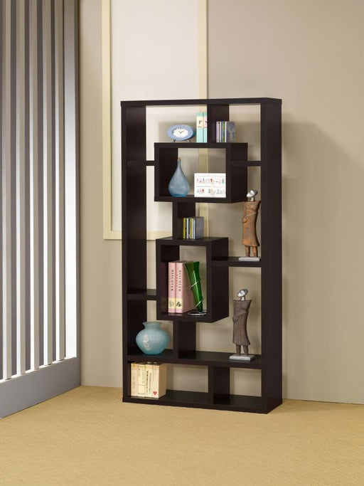 howie-10-shelf-bookcase-cappuccino