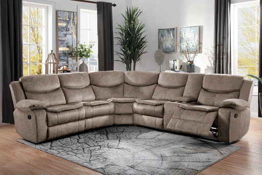 bastrop-3-piece-sectional-with-right-console-brown-microfiber