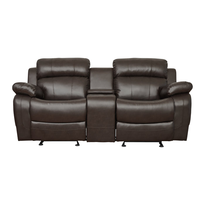 Marille Recliner Loveseat BROWN VINYL