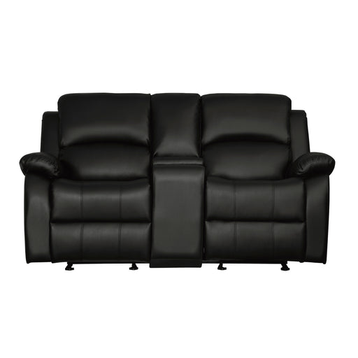 clarkdale-recliner-loveseat-black-vinyl