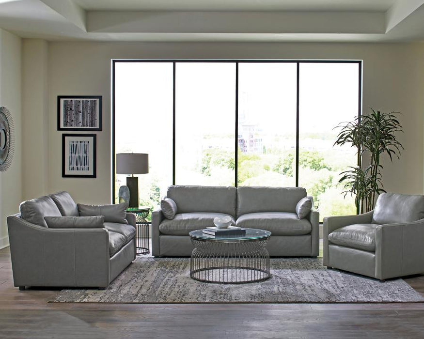 Grayson Top Grain Leather Sofa GREY