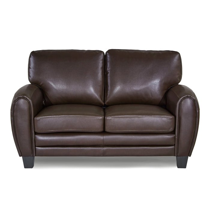 Rubin Loveseat DARK BROWN VINYL