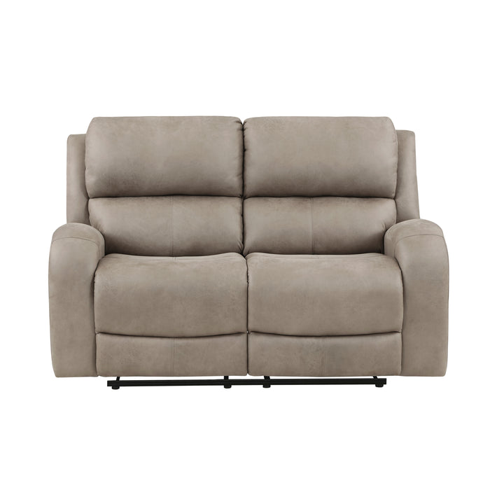 BR Microfiber Recliner Loveseat BROWN