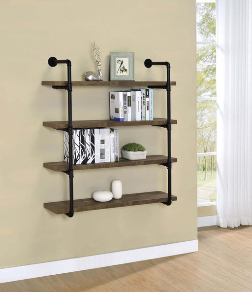 elmcrest-40-inch-wall-shelf-black-and-rustic-oak