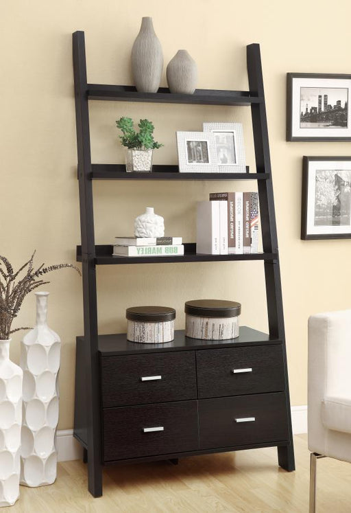 colella-4-drawer-storage-bookcase-cappuccino