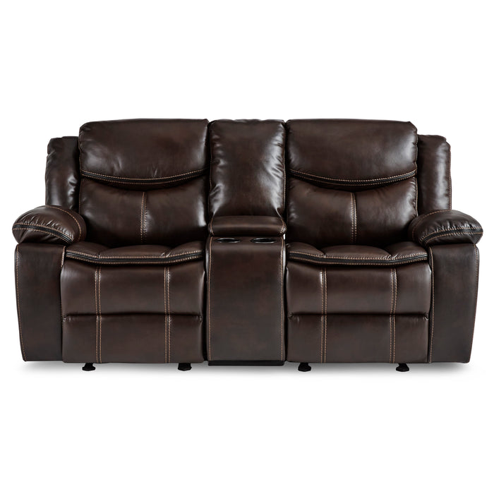 Bastrop Recliner Loveseat BROWN VINYL