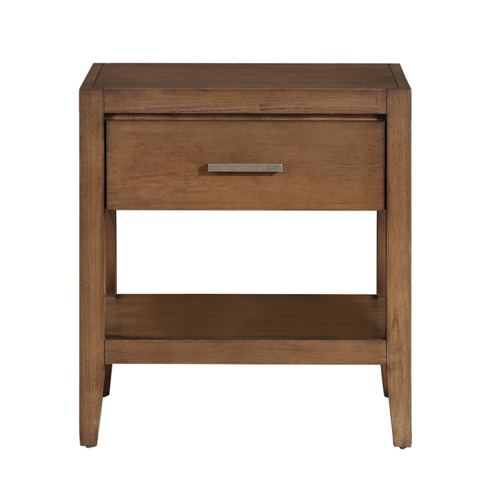 Evans Nightstand WIRE BRUSHED LITE BROWN