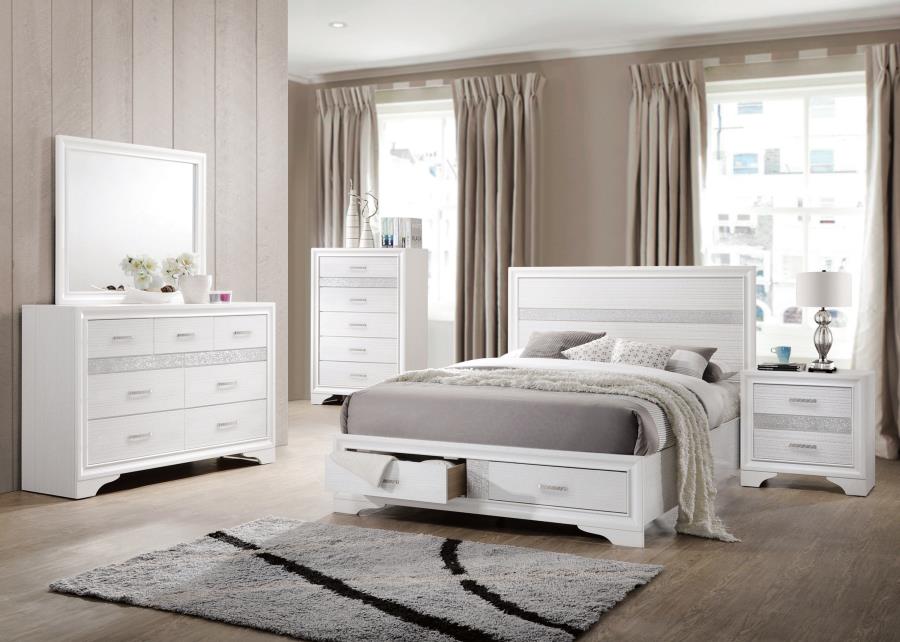 Miranda 4-piece Twin Storage Bedroom Set White FULL QUEEN EK/CK AVAIL.