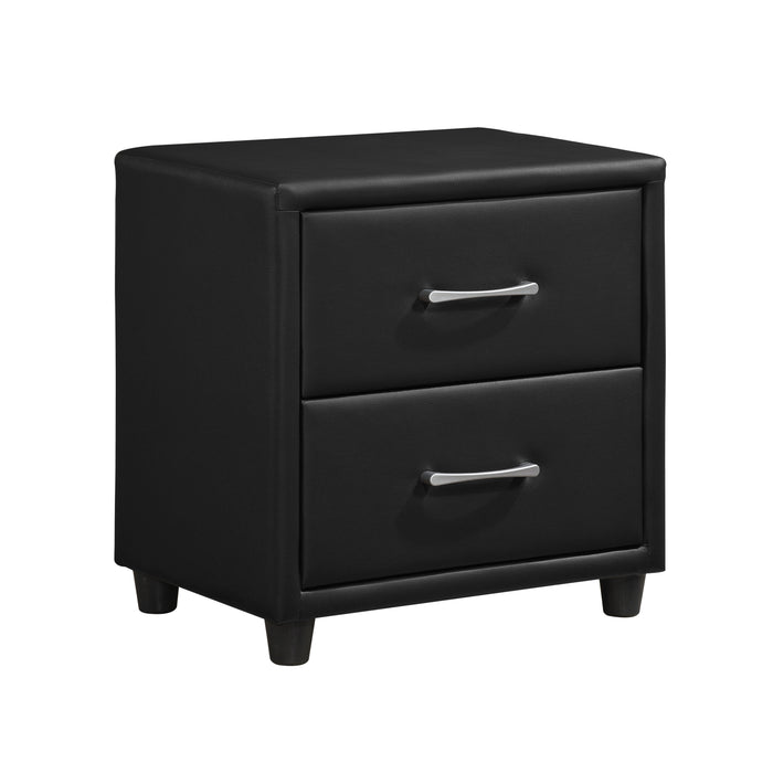 Lorenzi Nightstand BLACK VINYL