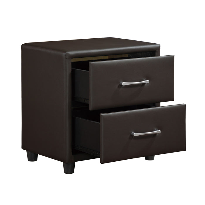 Lorenzi Nightstand BROWN VINYL