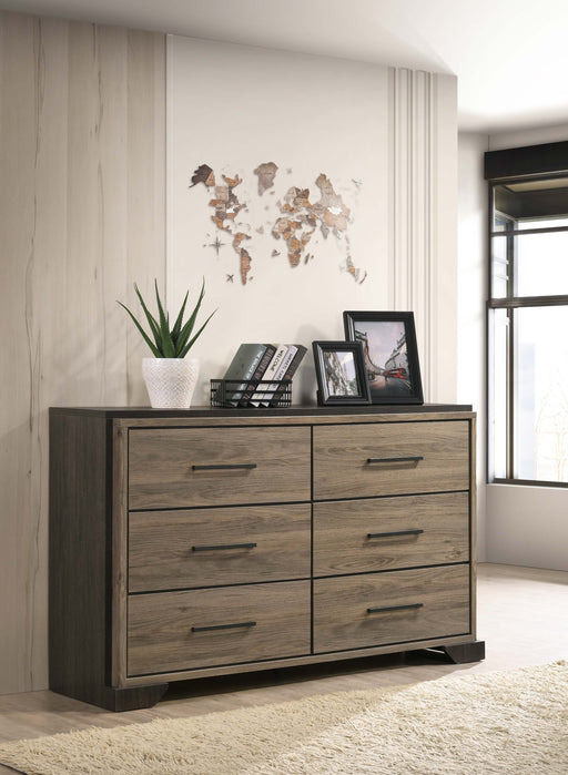 baker-6-drawer-dresser-brown-and-light-taupe