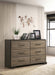 baker-6-drawer-dresser-brown-and-light-taupe