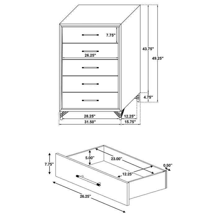 Lucia 5 Pc Bedroom Set