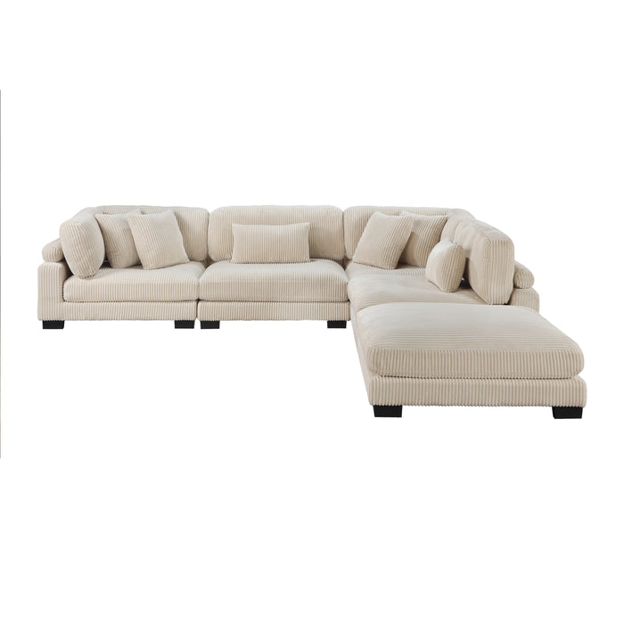 Traverse 5-Piece Modular Sectional W/ Ottoman BEIGE