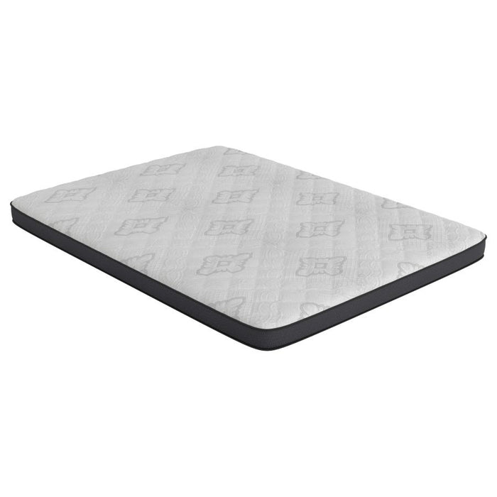 Santa Barbara Twin Mattress White and Charcoal