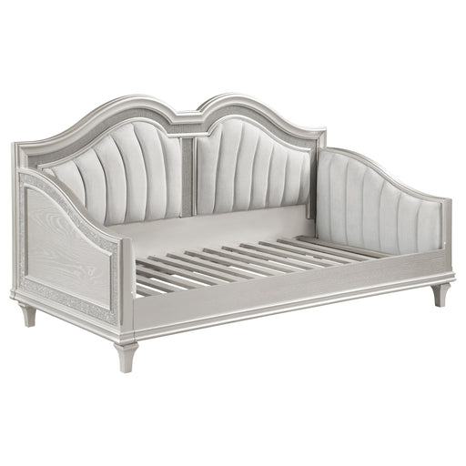 evangeline-upholstered-twin-daybed-with-faux-diamond-trim-silver-and-ivory