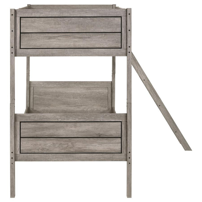 Ryder Twin over Twin Bunk Bed Weathered Taupe