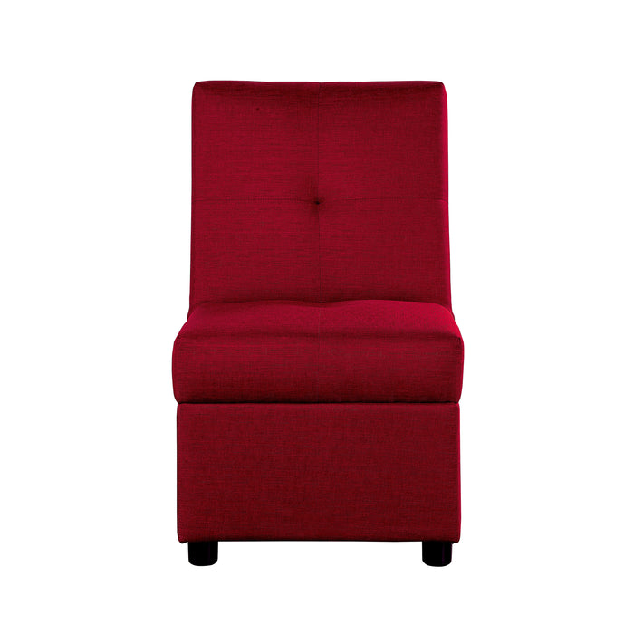 Denby Storage Ottoman Chair RED