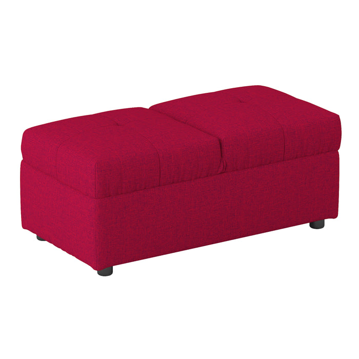 Denby Storage Ottoman Chair RED